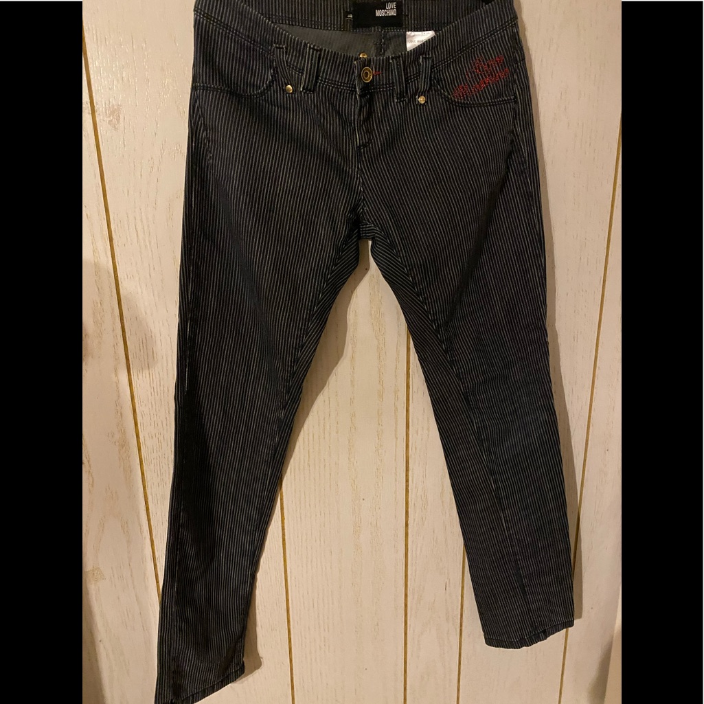 Straight Strip Moschino Jeans Straight Legs